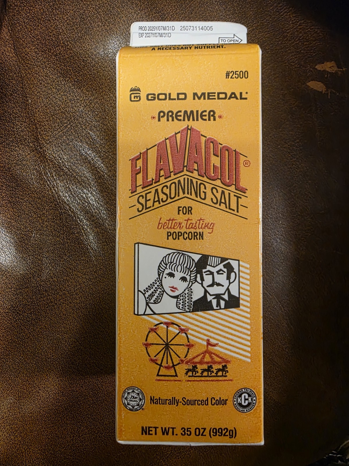 Gold Medal Flavacol Popcorn Seasoning Salt 35 oz Kosher