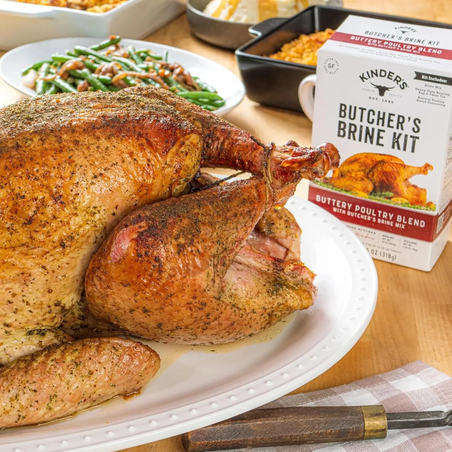 Kinder’s TURKEY BRINE KIT Buttery Poultry Blend w/ Butcher’s Brine Mix BB 7/2026