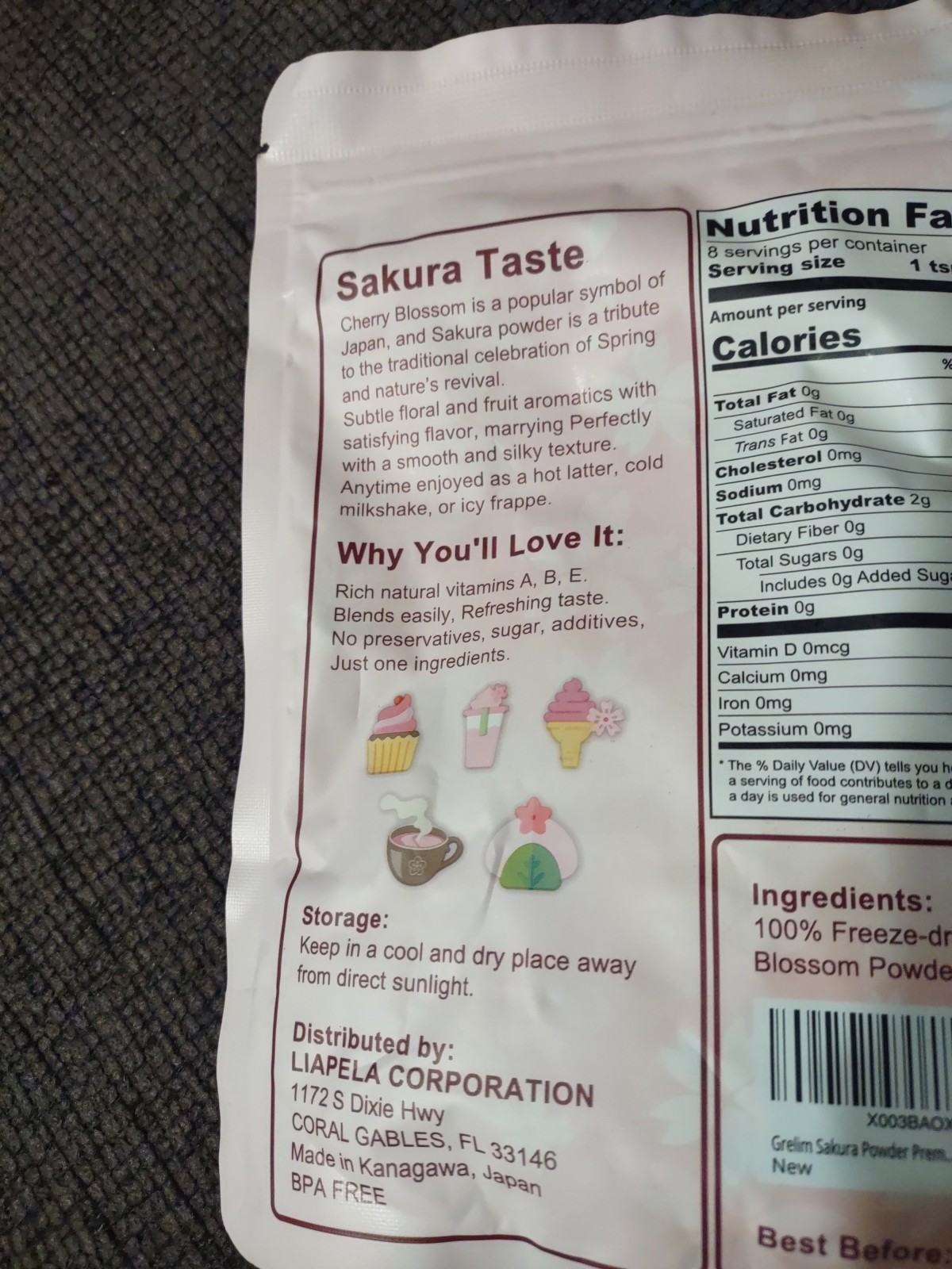 Grelim Sakura Premium Original Cherry Blossom Powder 4.23 oz EXP 12/2027