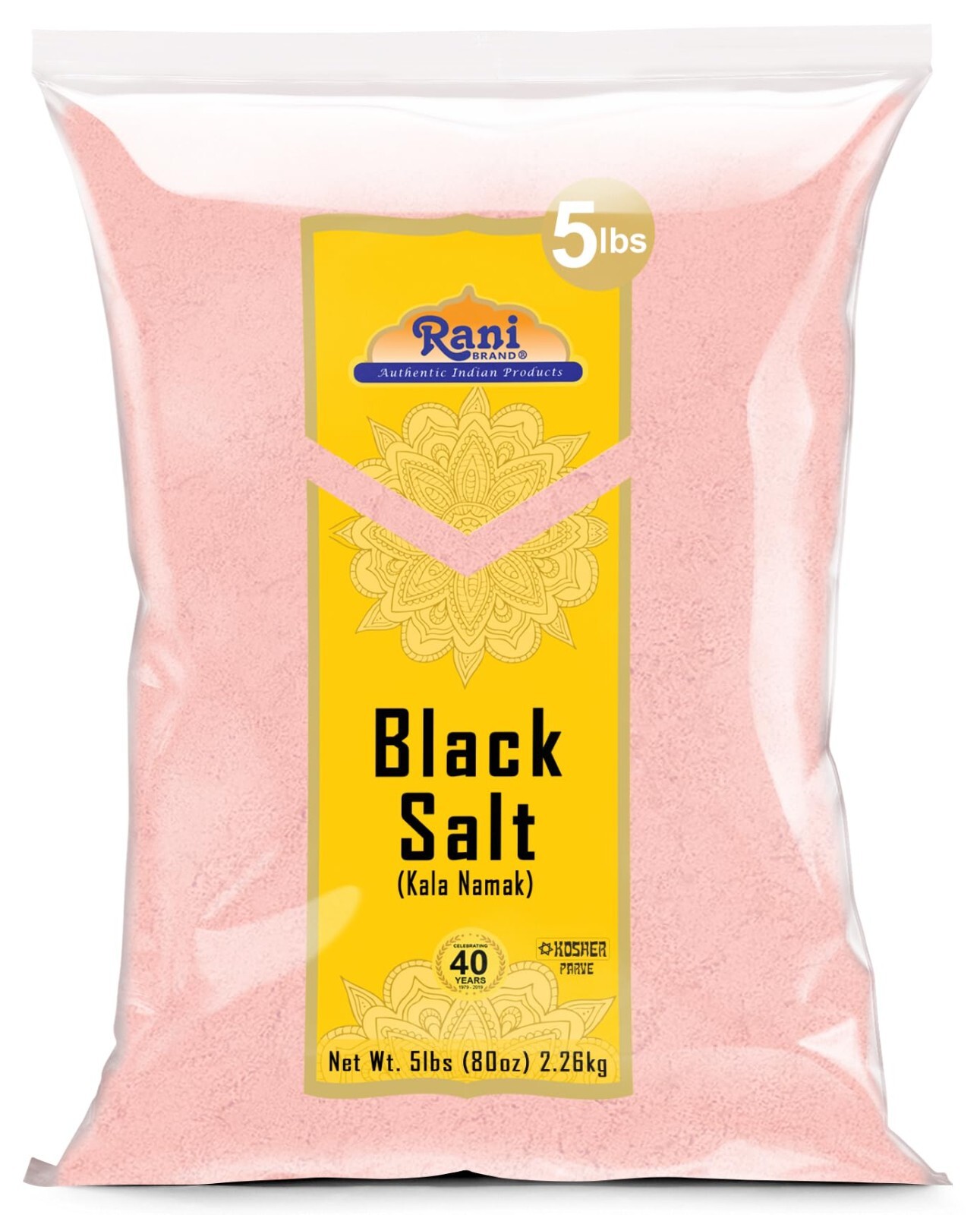 Rani Black Salt Powder (Kala Namak) Mineral 80oz (5lbs) 2.27kg Bulk