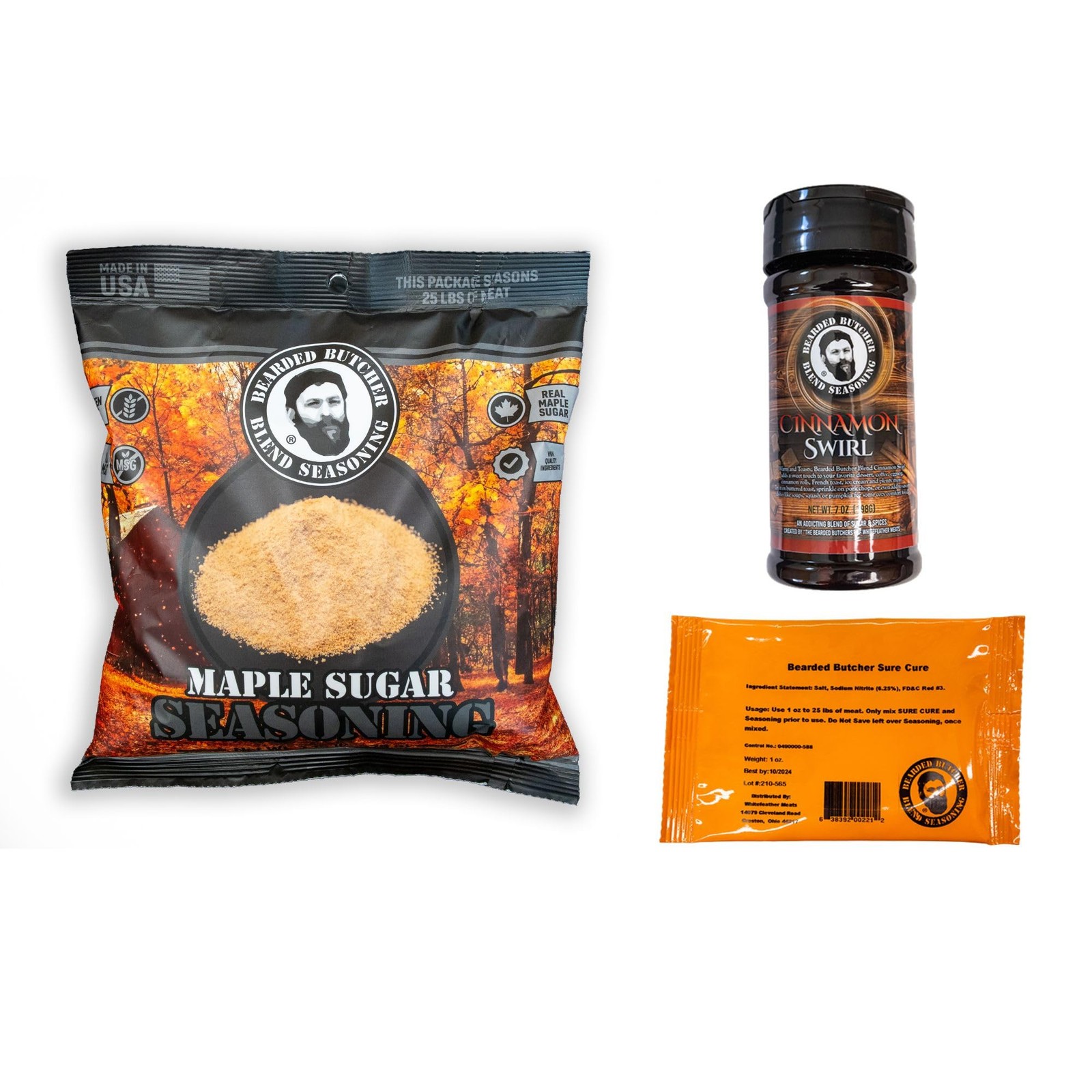 Bearded Butchers Maple Bacon DIY Kit with Cinnamon Shaker – Seasons Up to 25 …