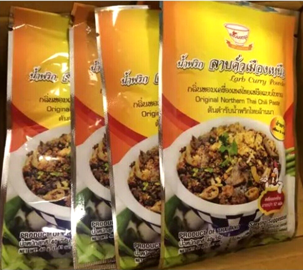 Larb Lanna Chili Powder Thai Northern Curry Paste Krua Doi Tung Original 12x40g