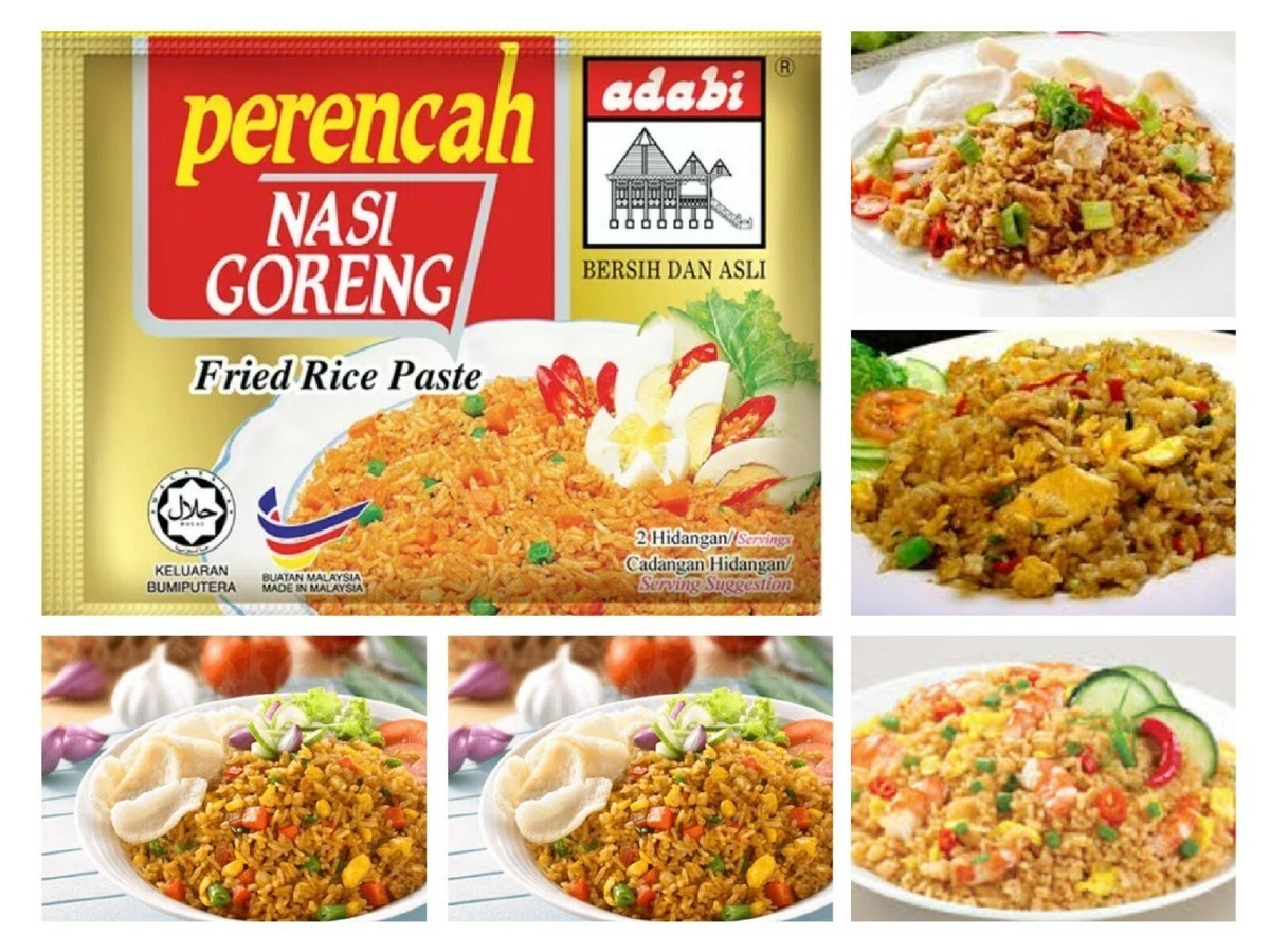Adabi Fried Rice Paste Halal Malaysian Perencah Nasi Goreng (30g X 16 Packs)