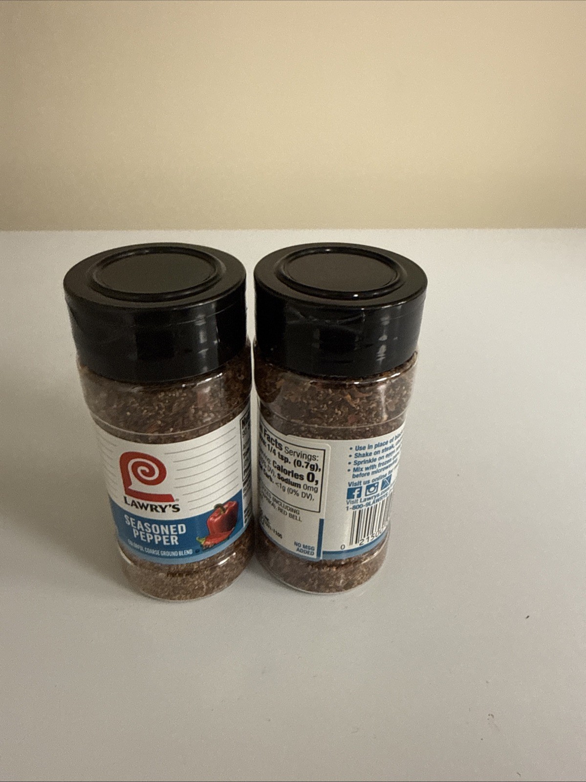 Lawry’s Pepper Seasoning Course Ground, 2.25 Oz (Pack 2.2 Ounce of 2)