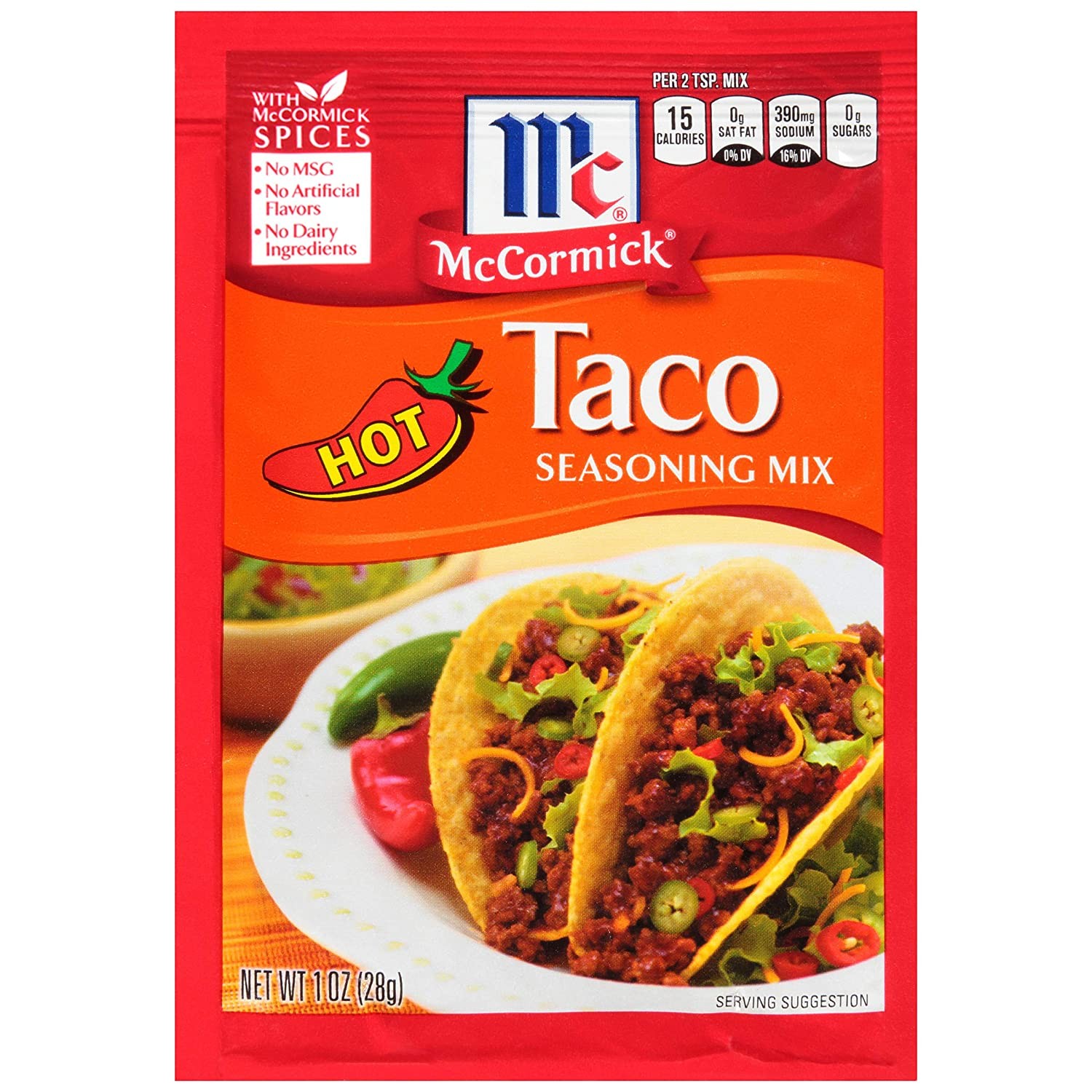 McCormick Hot Taco Seasoning Mix, 1 Ounce