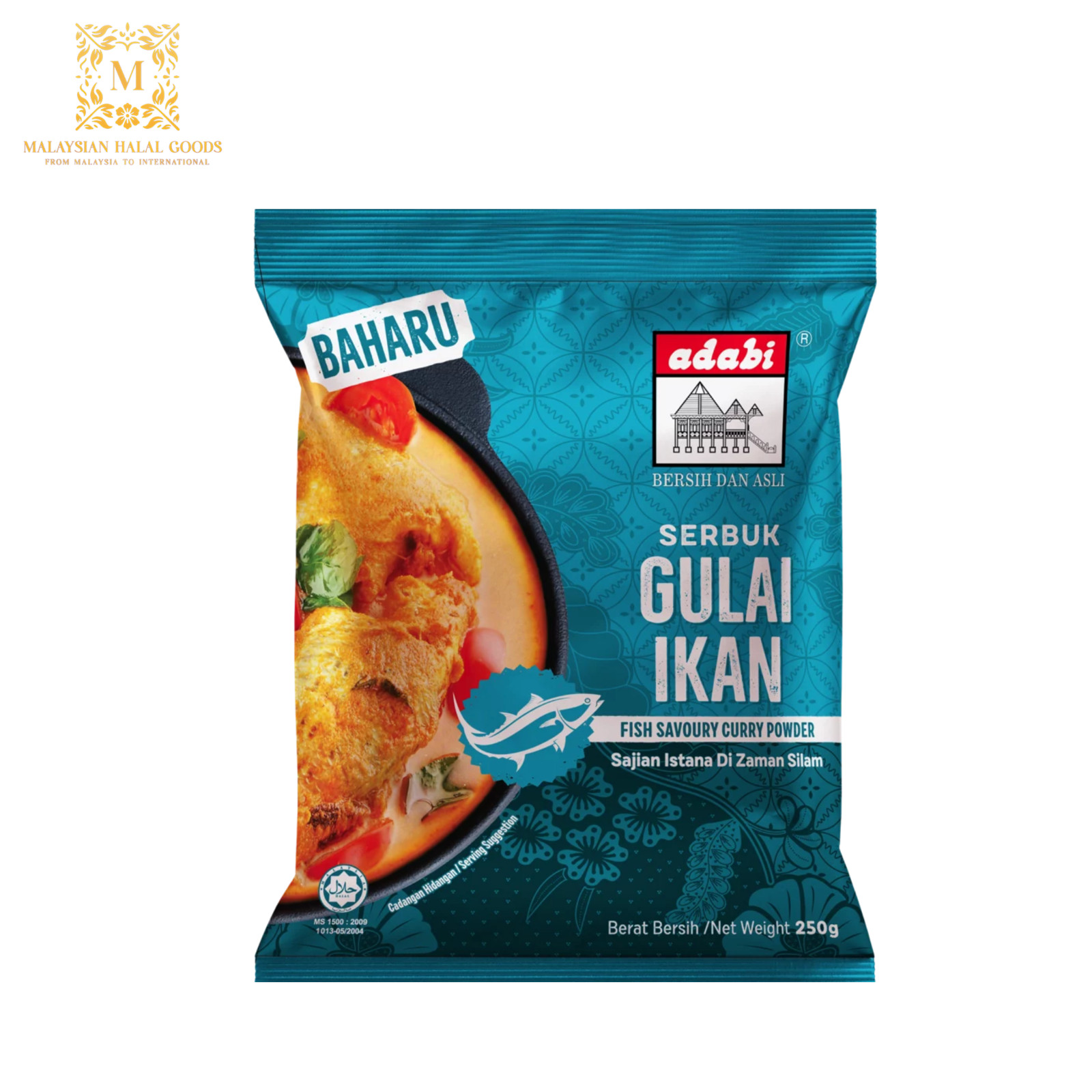 ADABI Fish Savoury Curry Powder (Rempah Gulai Ikan) 250gm – Halal Certified