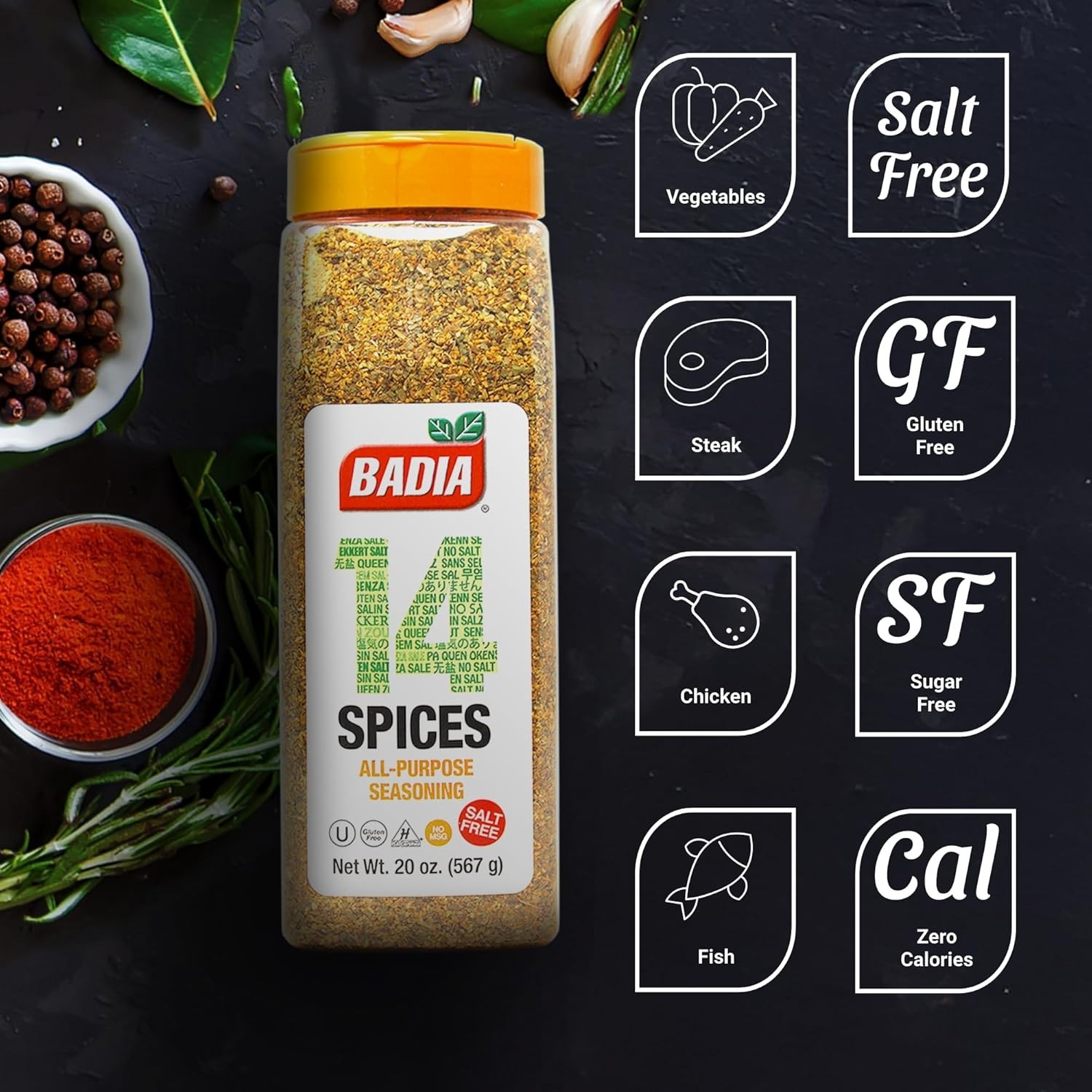 14 Spice Salt-Free Seasoning – Elevate Your Meals with Natural Ingredients 20oz