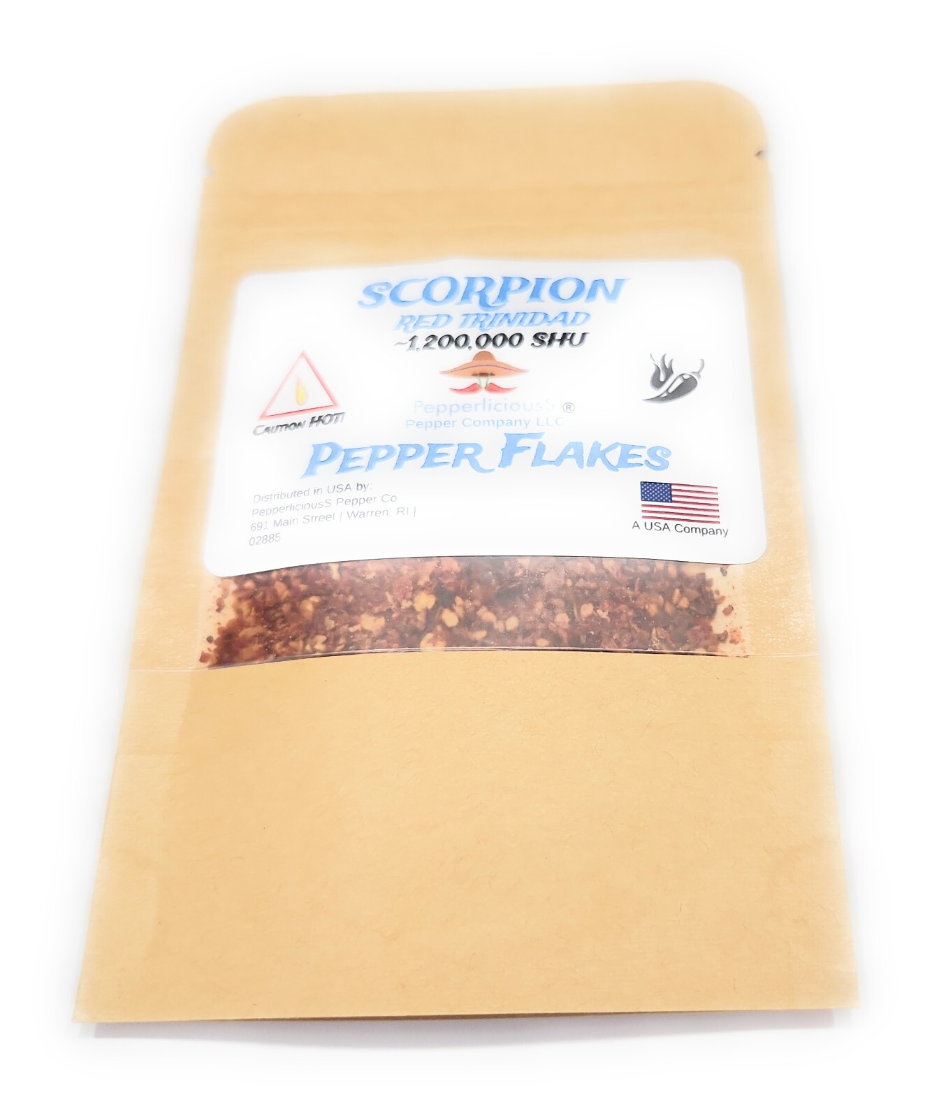 ~1/4oz / 7.09g RED TRINIDAD SCORPION (Butch T) PEPPER FLAKES ~1,200,000 SHU