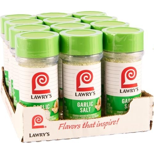 Coarse Ground Garlic Salt with Parsley, 6 oz – Bulk Pack of 12 for Cooking & Sea