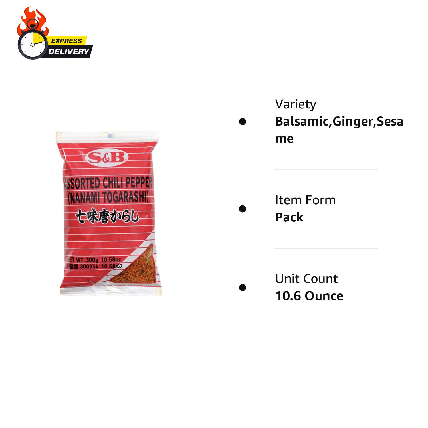 7 Pepper Spice Mix (Nanami / Schichimi Togarashi) – 1 Bag, 10.58 Oz