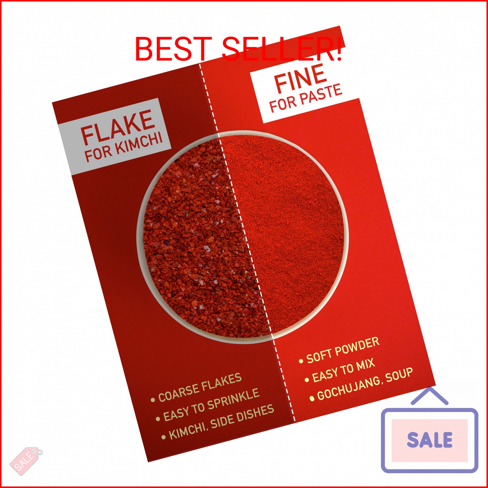 Taekyung Chili Powder For Paste (Fine, 1LB) – Korean Gochugaru. Red Pepper Spice