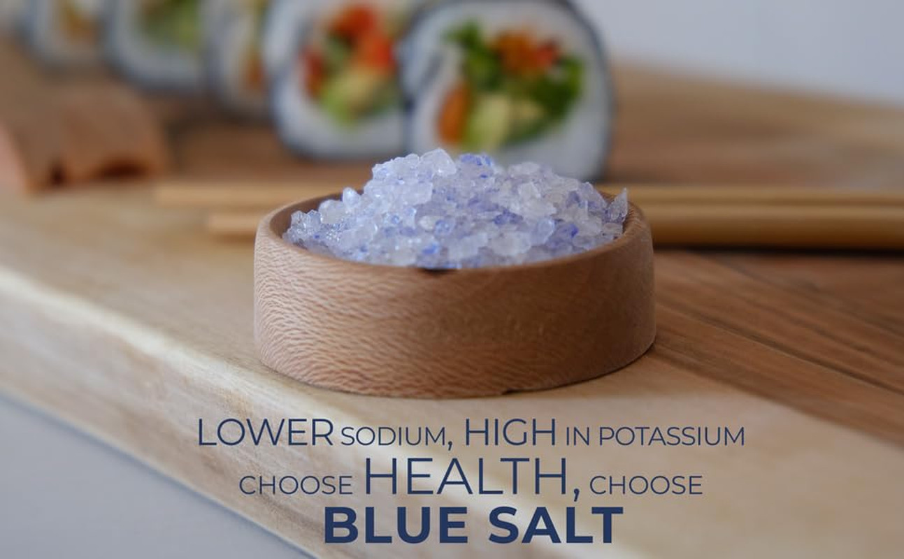 Blue Salt, Coarse, Rare Mineral Salt, High Potassium, Lower Sodium, Natural, Unp
