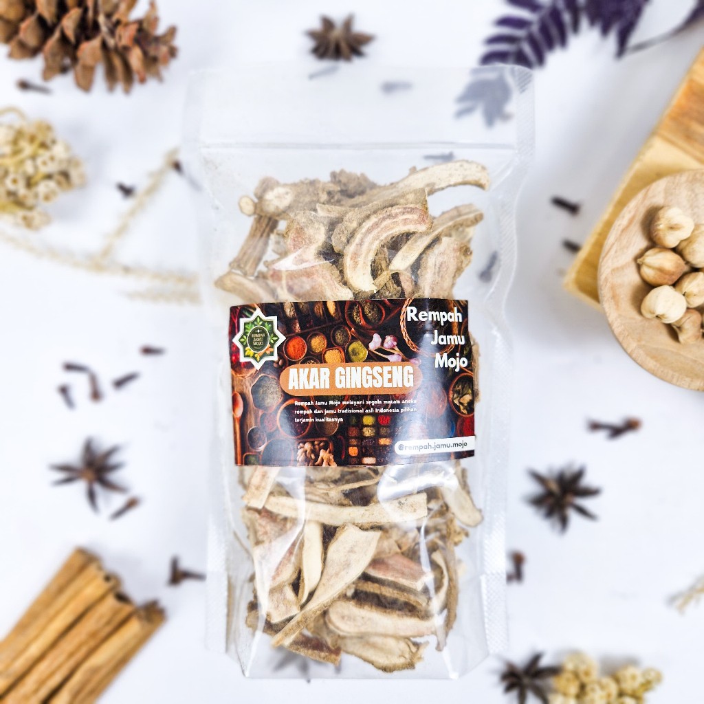 Javanese Ginseng Root Slices 100g dried herbal ingredient for mindful cooking