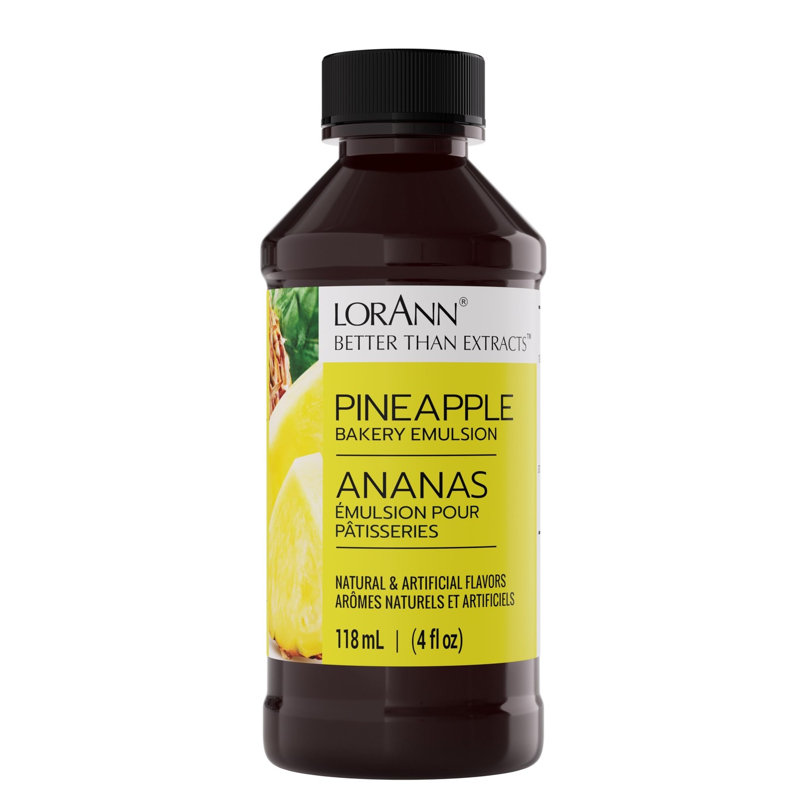 LorAnn Pineapple Bakery Emulsion, 4 oz Intense Pineapple Flavor Extract for …