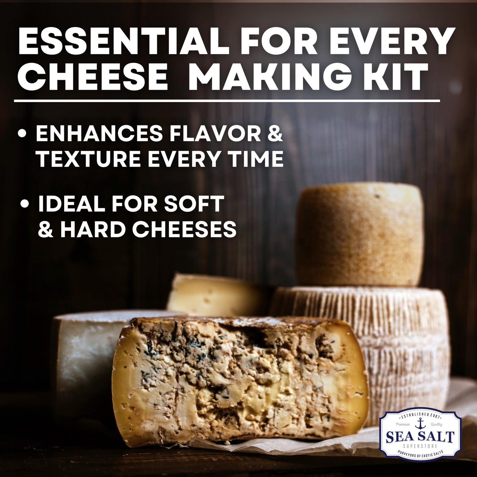 Fine Sea Salt for Homemade Cheese Making, Gluten-Free and Non-Iodized, Kosher…