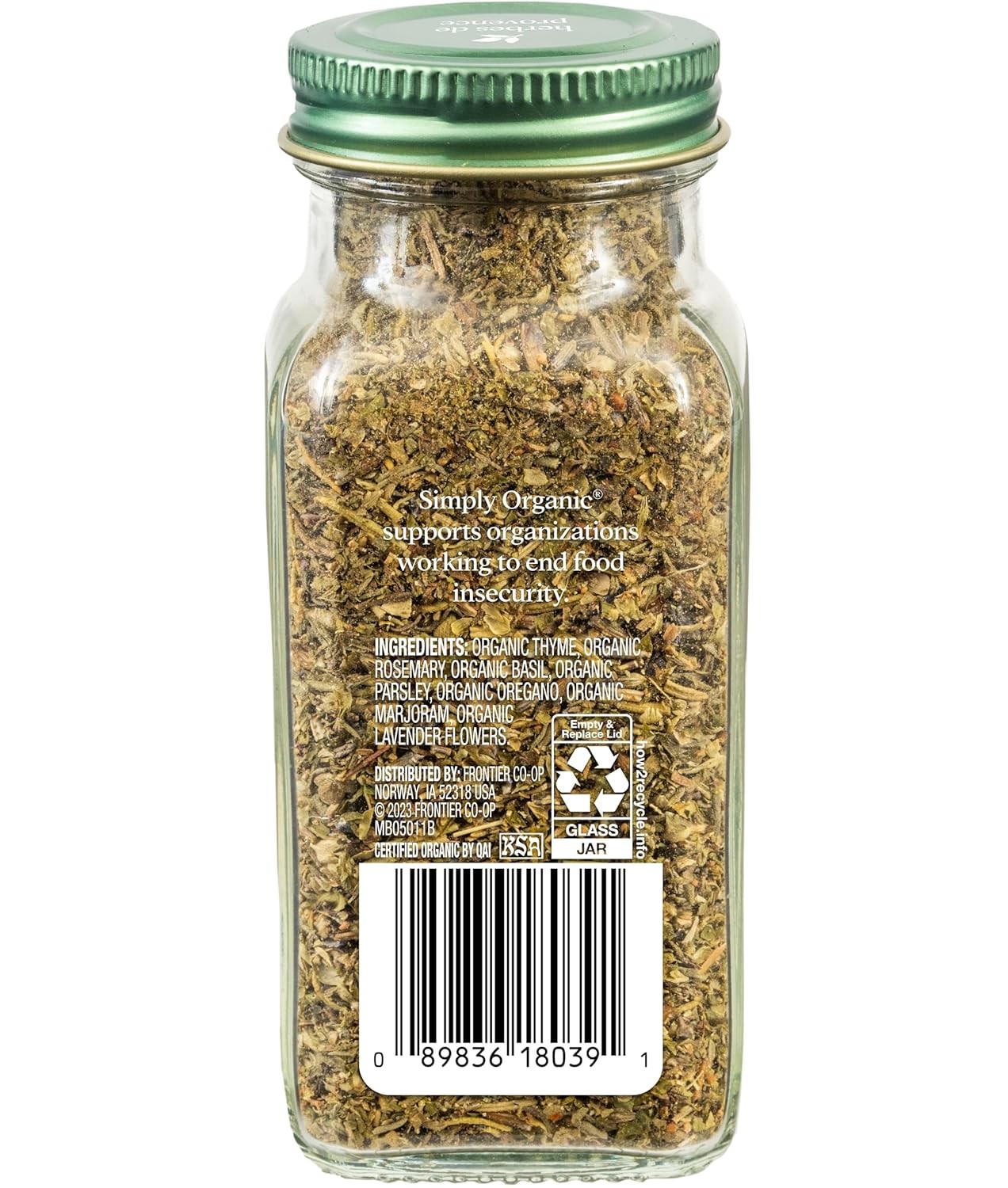 Certified Organic Herbes de Provence French Herb Blend Seasoning Mix 1 Ounce