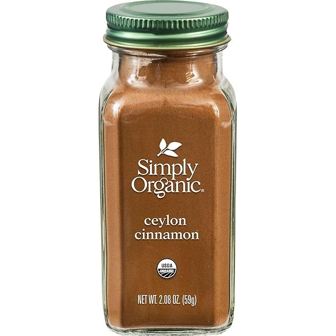 Ground Ceylon Cinnamon 2.08 Ounce Organic Kosher Glass Bottle for Baking