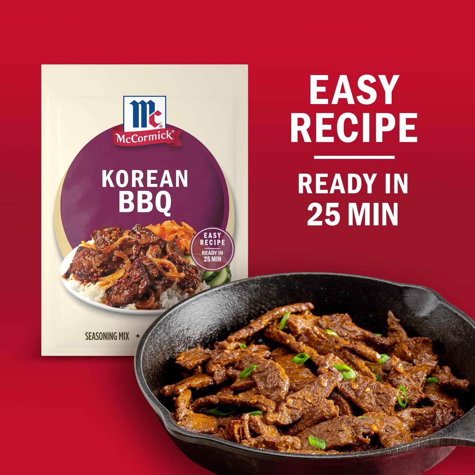 McCormick Seasoning Mix Packet Korean BBQ 3 Pack