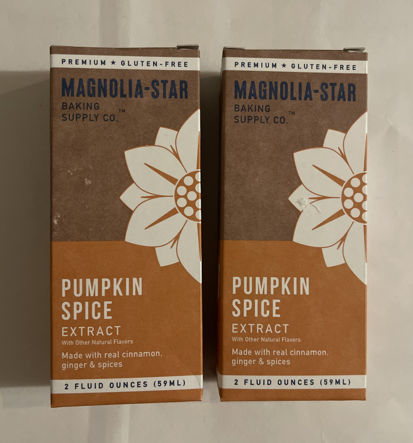 2x 2 Fl Oz Bottles Pumpkin Spice Extract MAGNOLIA STAR Gluten Free, premium, NEW