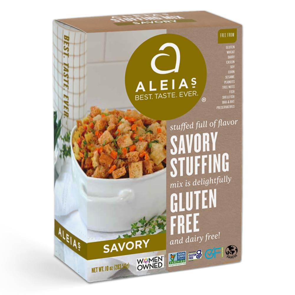 Aleia’S Gluten Free Savory Stuffing Mix – 10Oz (1 Pack) – Classic Holiday Stuff