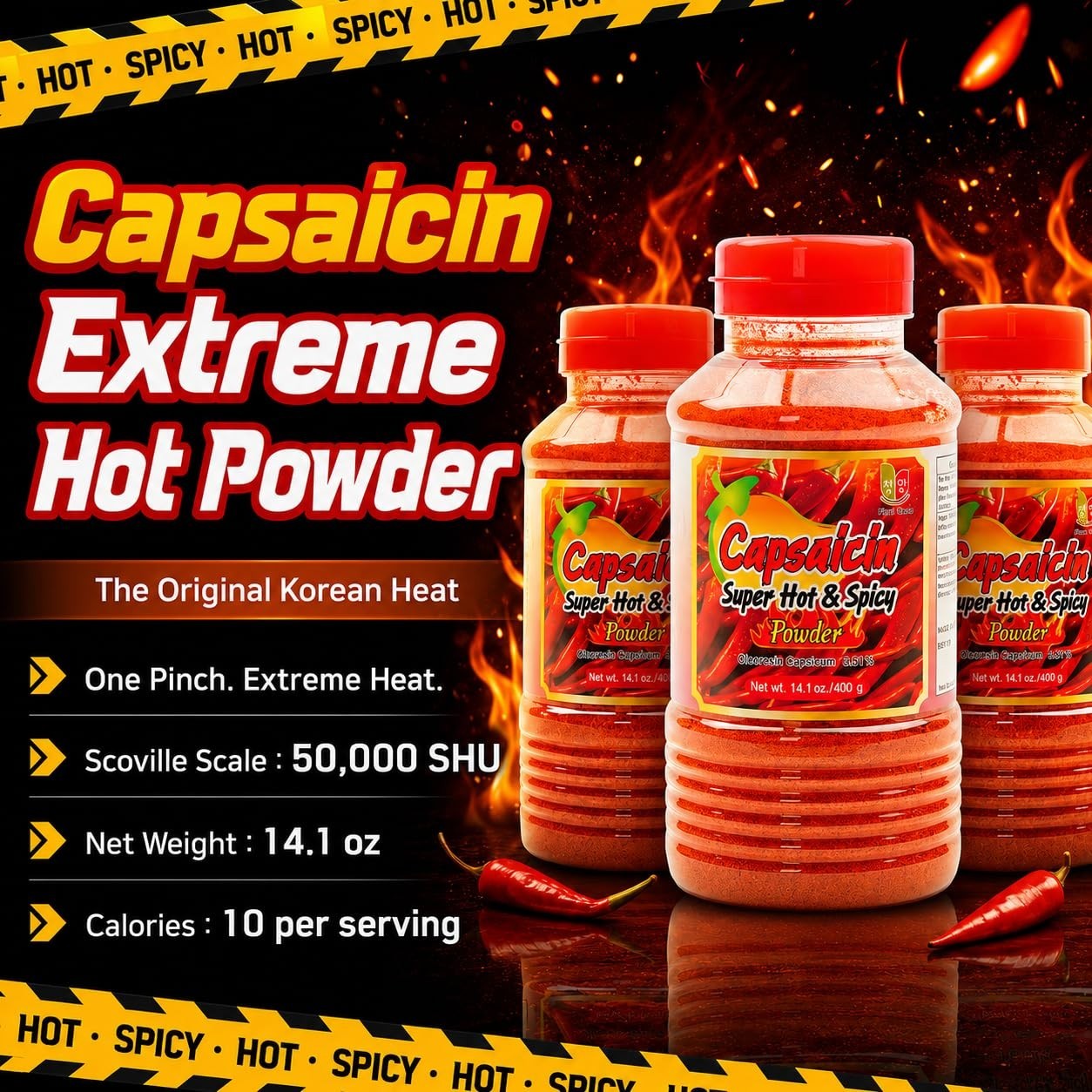 14.1oz Capsaicin Chili Powder – Versatile & Extremely Spicy Korean Seasoning