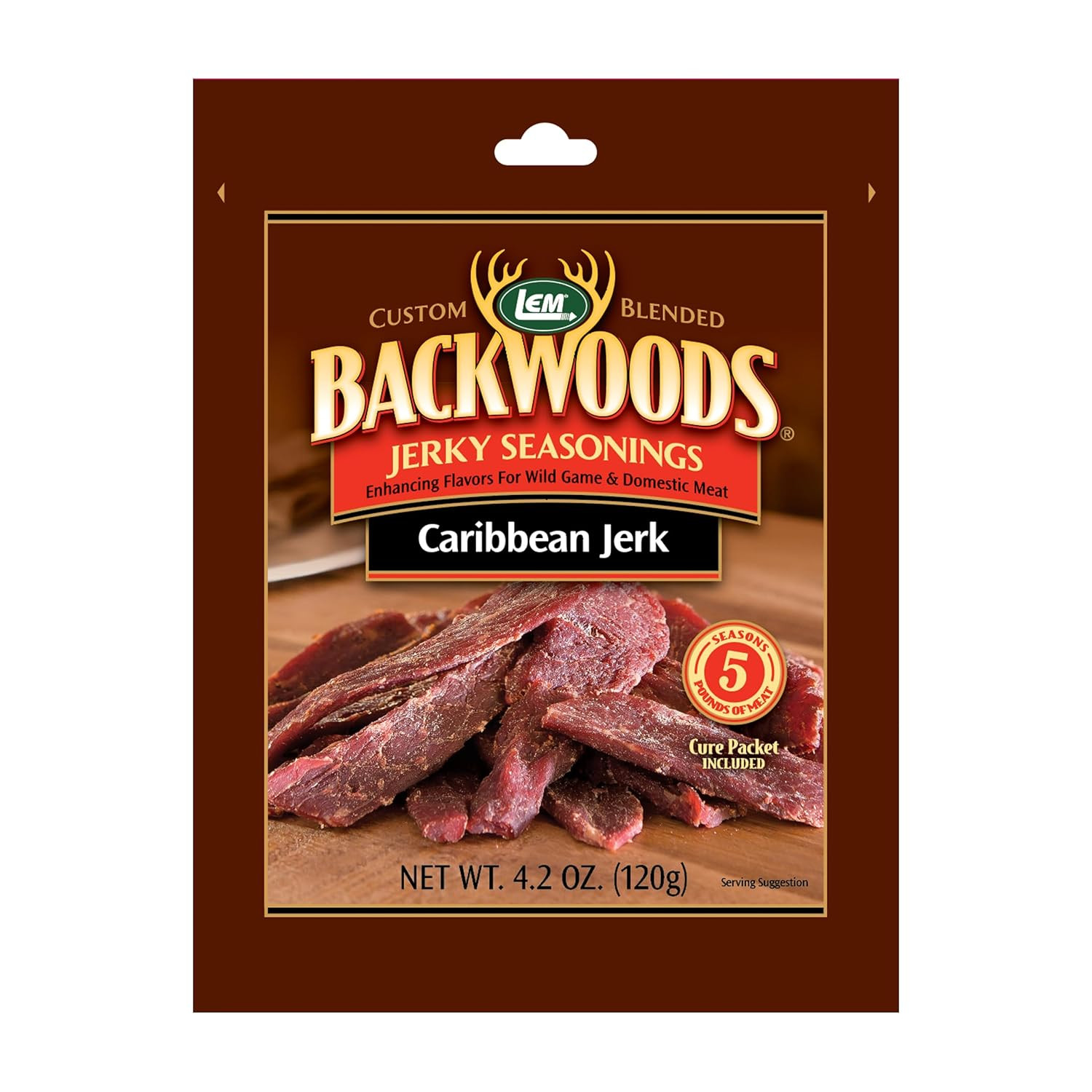 LEM Products Backwoods Caribbean Jerk Jerky Seasoning, Ideal for Wild Game and D