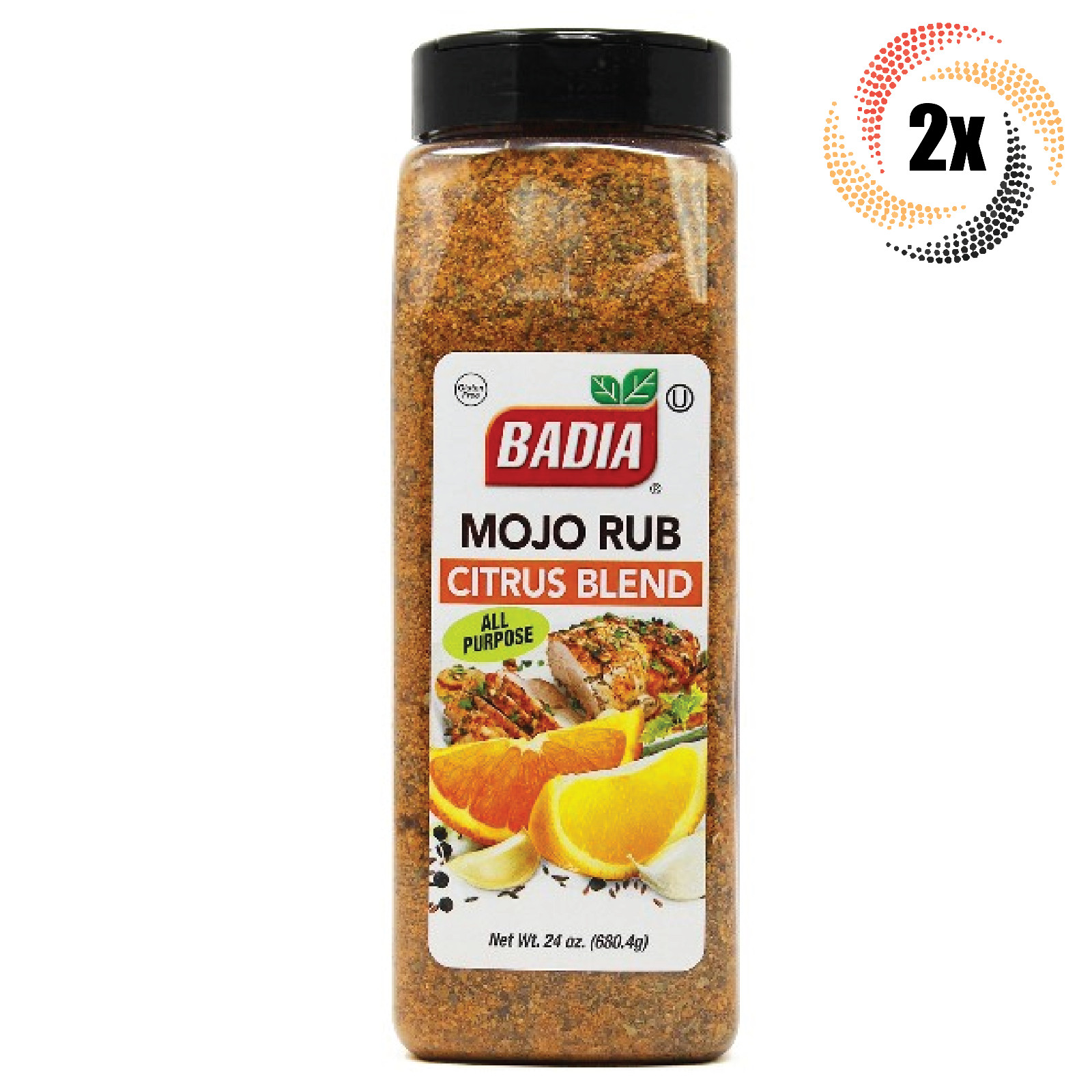 2x Pints Badia All Purpose Mojo Rub Citrus Blend Seasoning | 24oz | Gluten Free!
