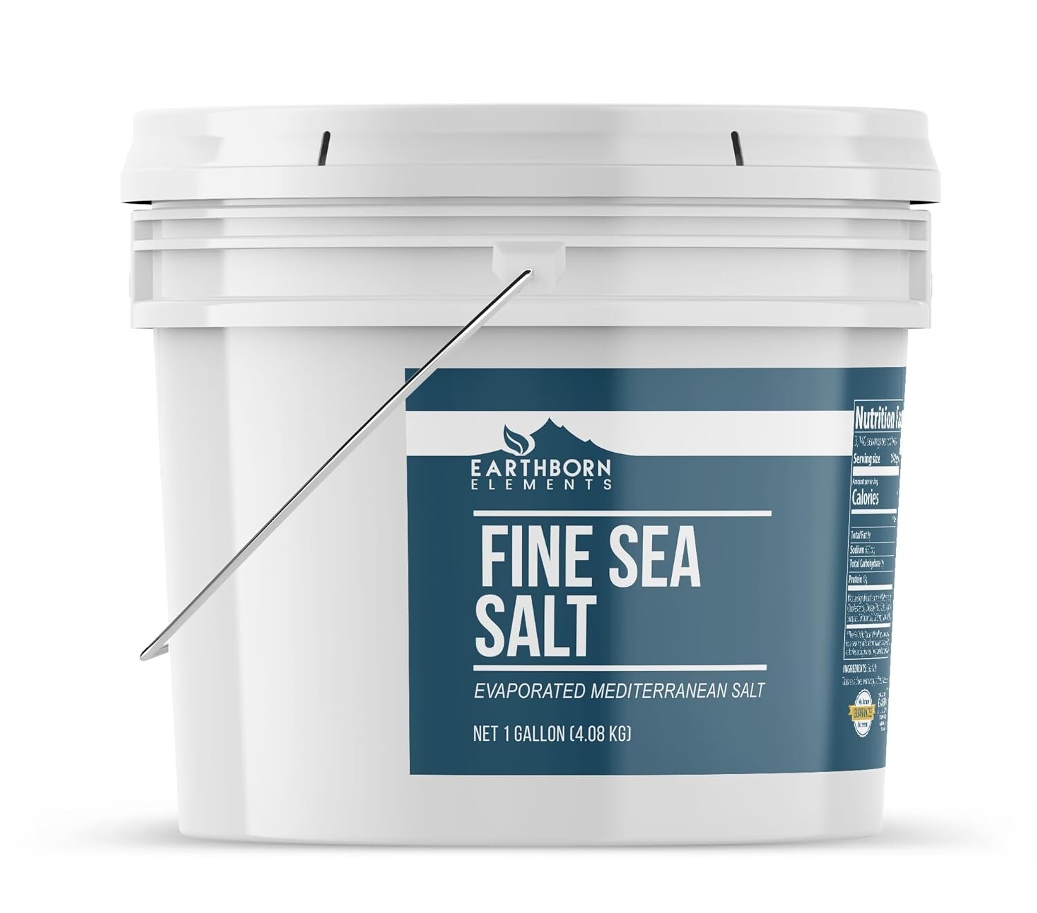 Fine Sea Salt, 1 Gallon Bucket, Sourced from Spain, Pure Ground, Baking & Coo…