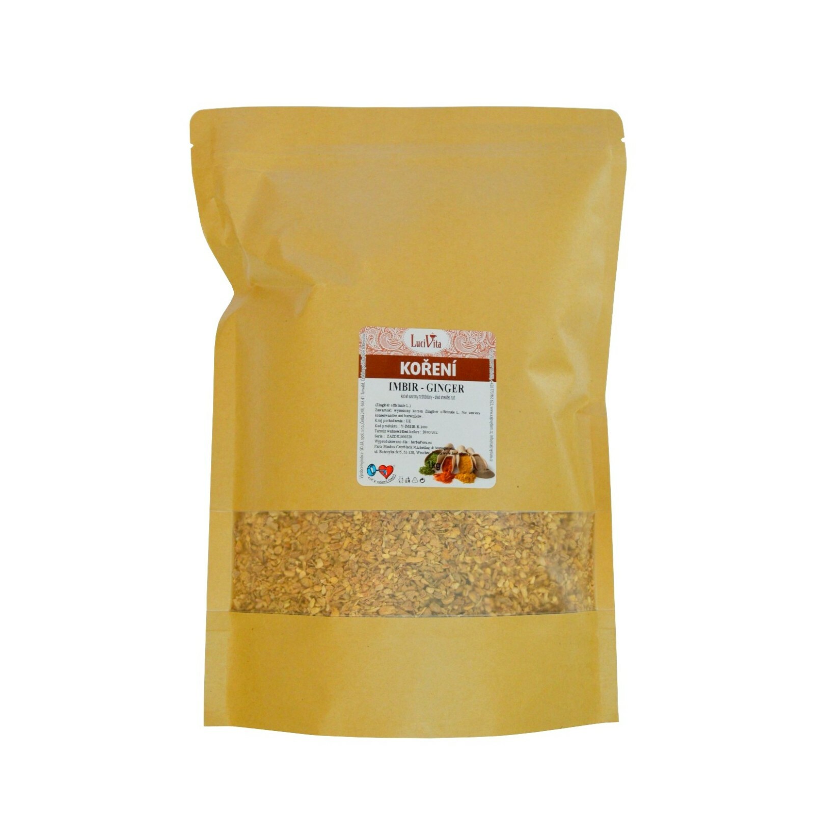 GINGER – [Zingiber officinale L..] – dried shredded root – 1000g (1kg)