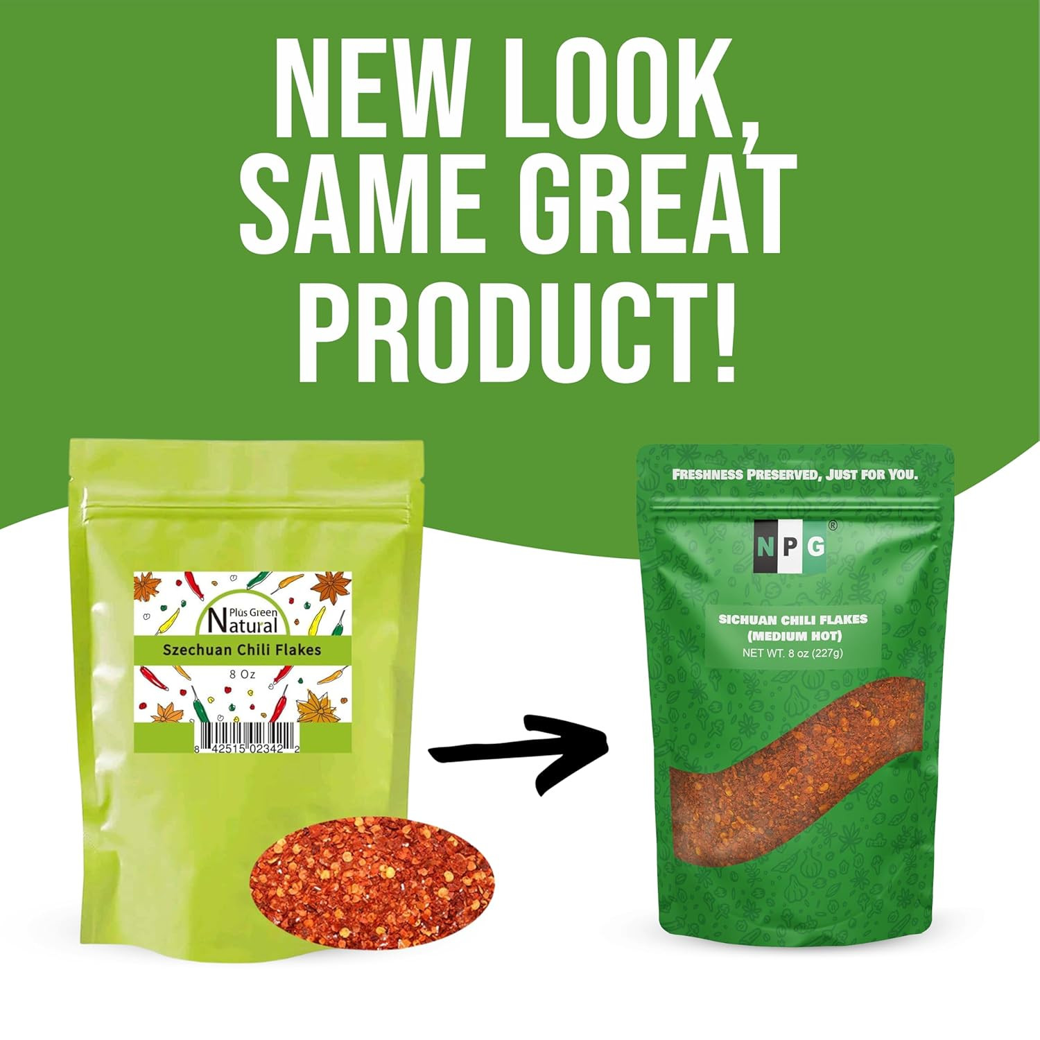 Authentic Sichuan Chili Flakes 8 Ounces, Medium Hot, Szechuan Crushed Red Pepper