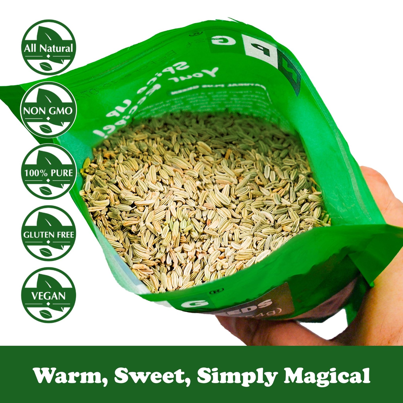 NPG Whole Fennel Seeds 16 Oz 1 LB, Whole Finocchio Seed, Perfect for Home Tea…