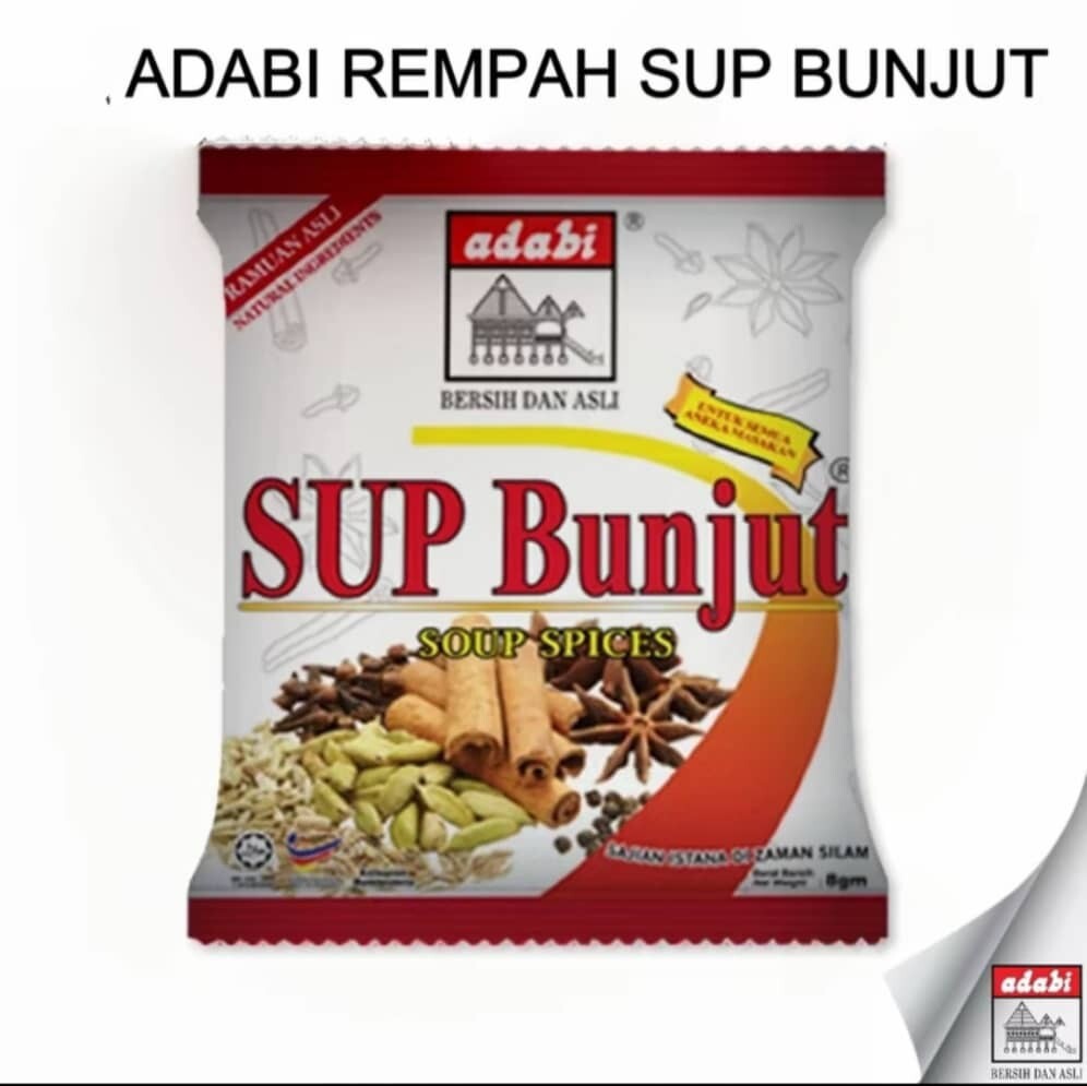12 X 8 GRAM ADABI SUP BUNJUT SOUP SPICES MAKE EASY TO COOK FLAVORFUL SOUP