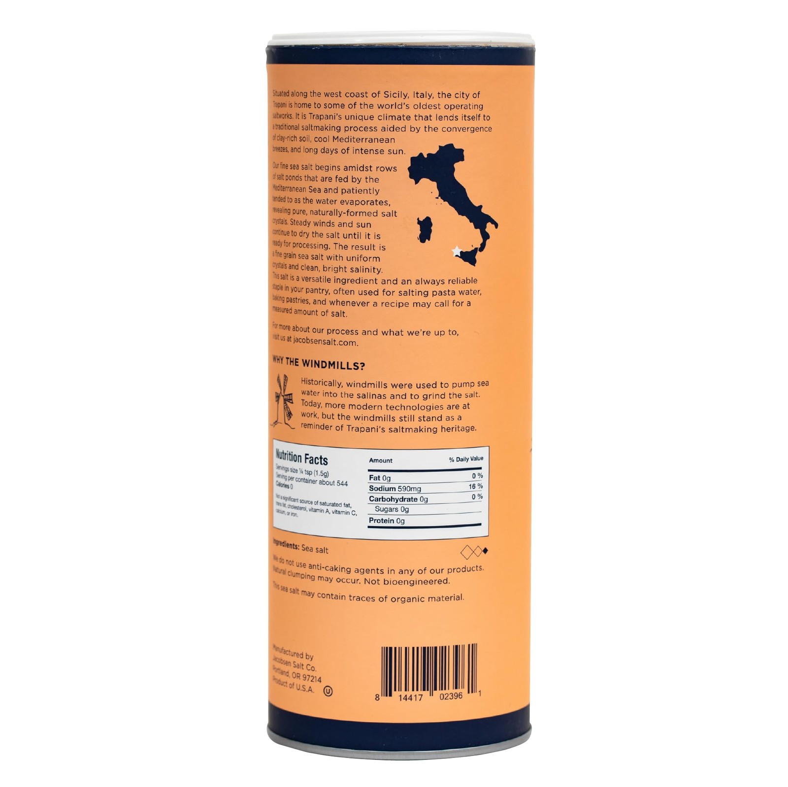 Jacobsen Salt Co. Pure Italian Fine Grain Sea Salt – Real Sea Salt for…