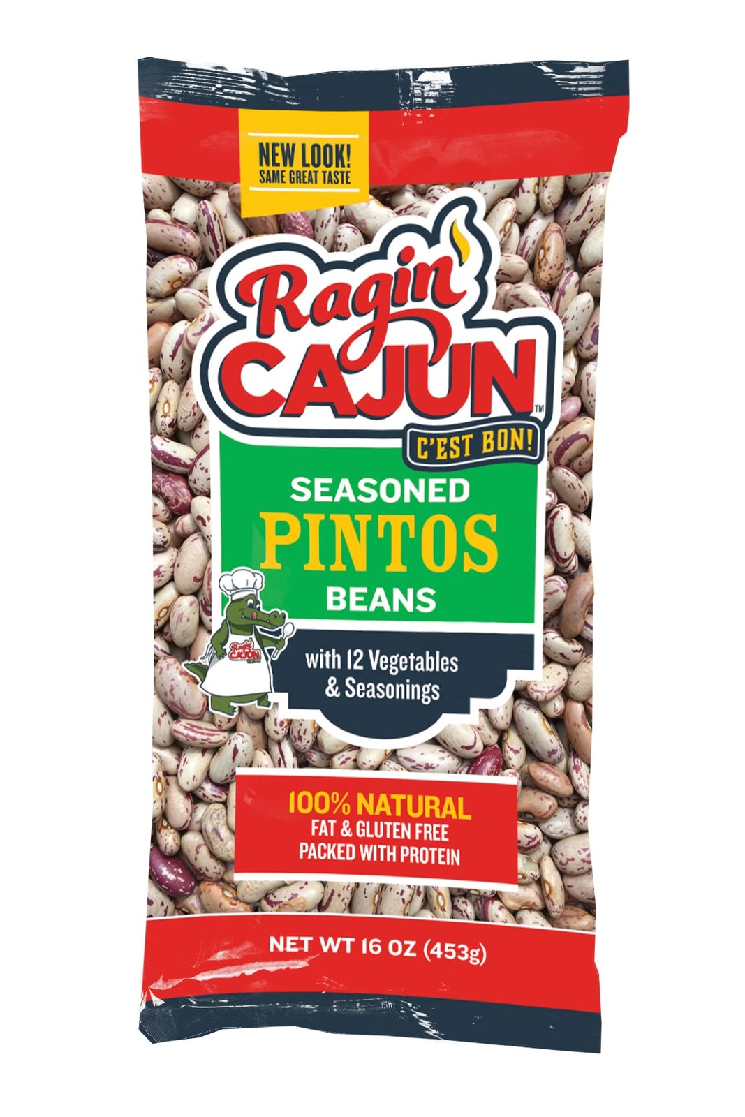 Ragin’ Cajun Seasoned Pinto Beans – 16 oz Bag, 16 Ounce (Pack of 1)