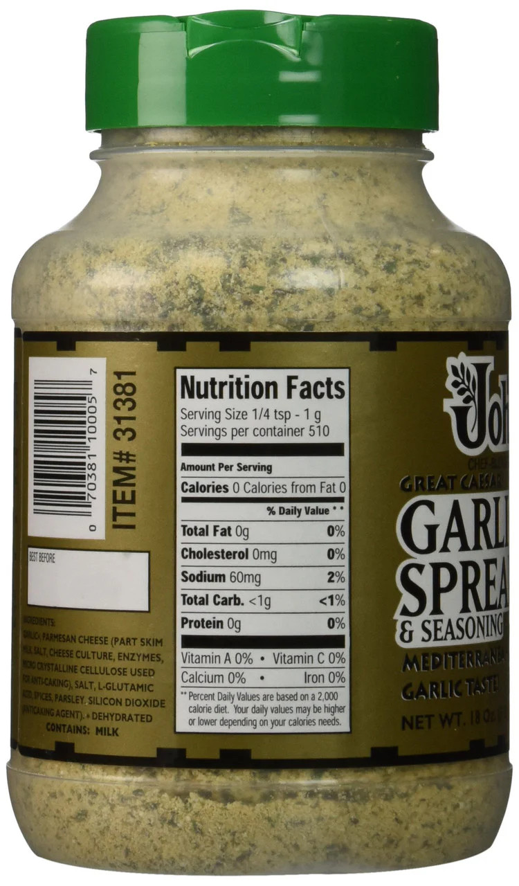 Johnny’s Garlic Spread & Seasoning, 510g/18 Oz (2-Pk)