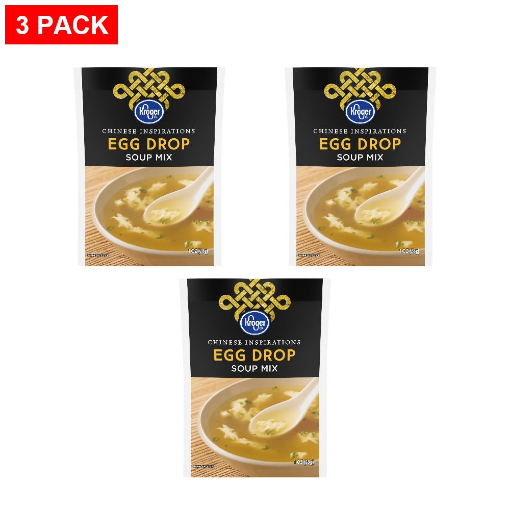Kroger Chinese Inspirations Egg Drop Soup Mix Packet 1 oz – Pack of 3