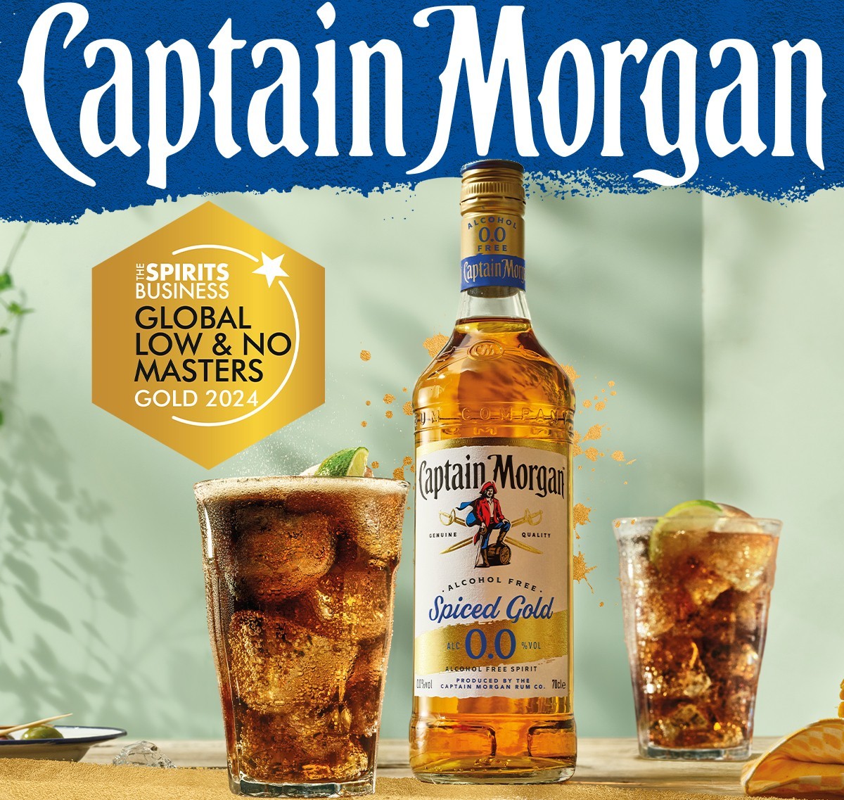Captain Morgan Spiced Gold 0.0% Alcohol Free Spirit! Non-Alcoholic Rum Mocktail