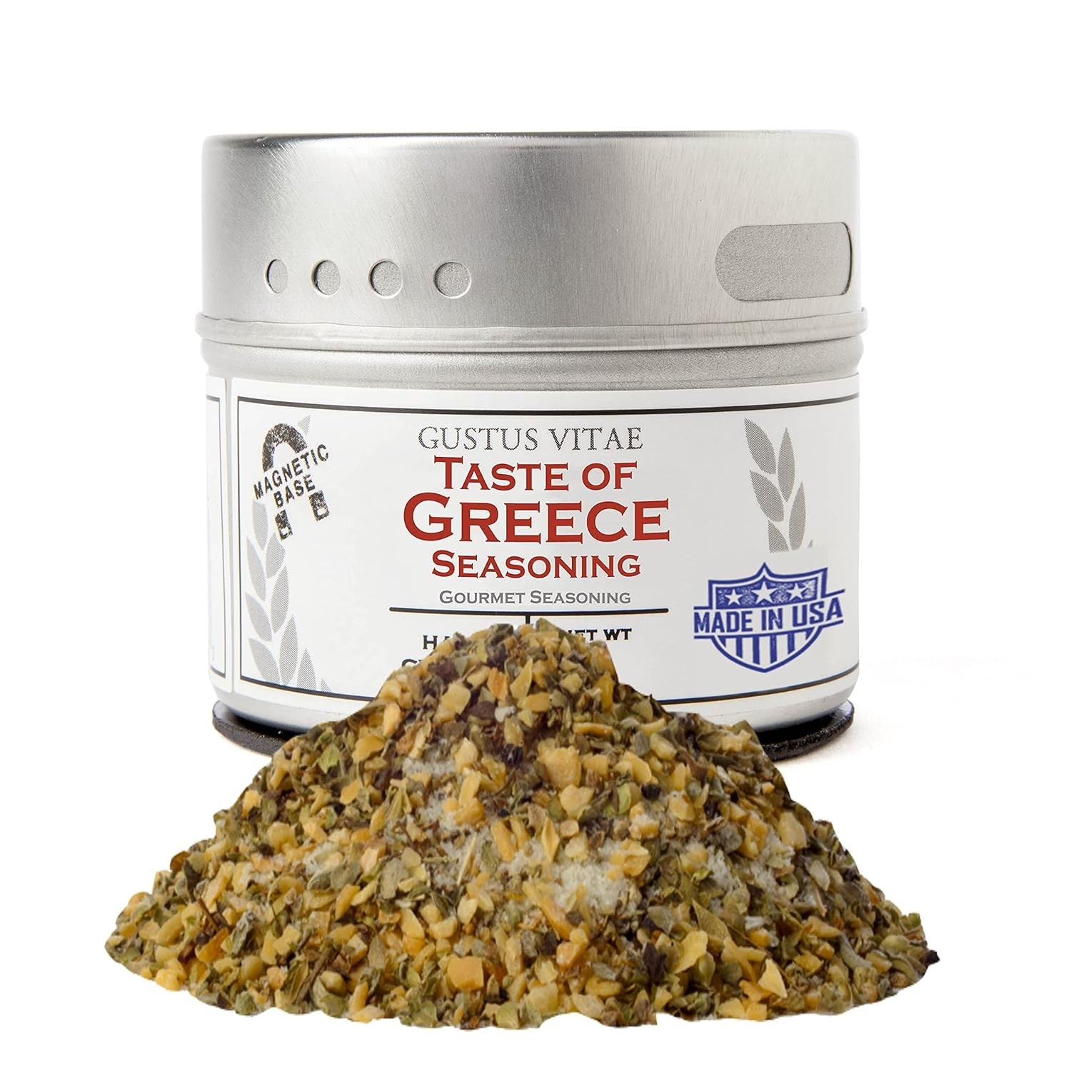 Taste of Greece: Gourmet Non-GMO Artisan Spice Blend in Magnetic Tin, 2.7oz