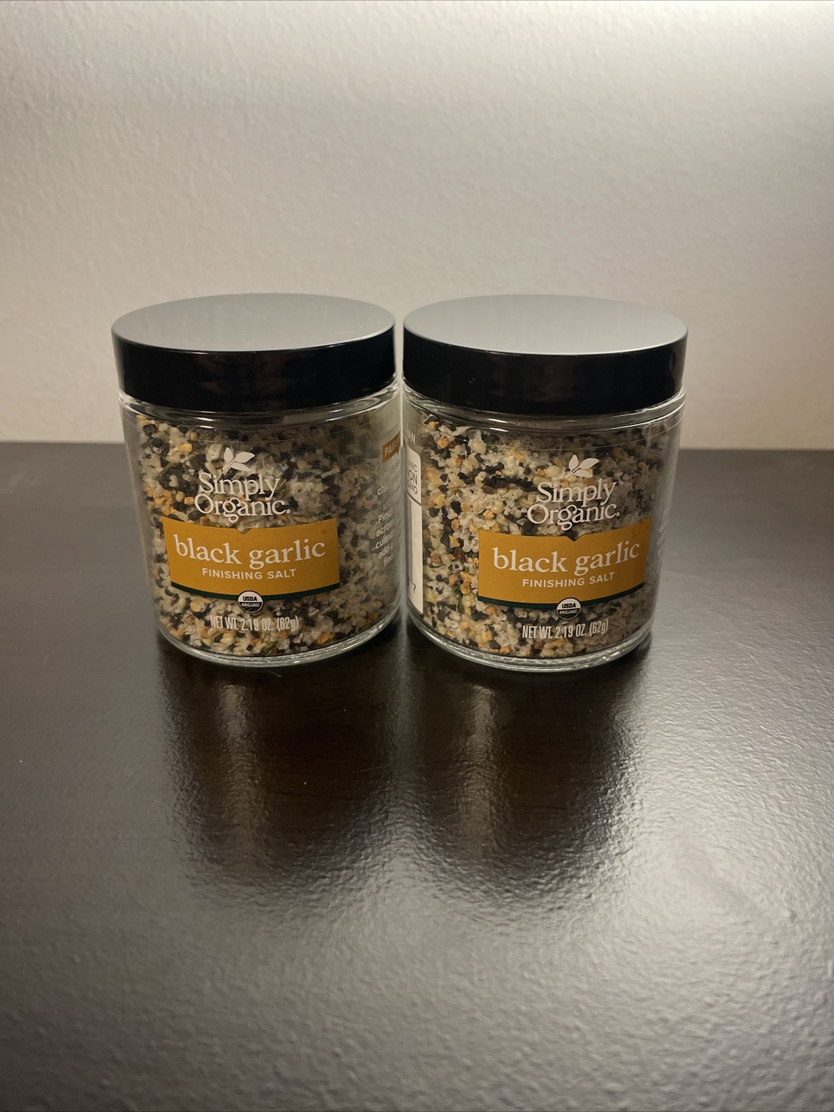 Simply Organic Organic Black Garlic Finishing Salt 2.19 OZ (LOT OF 2)