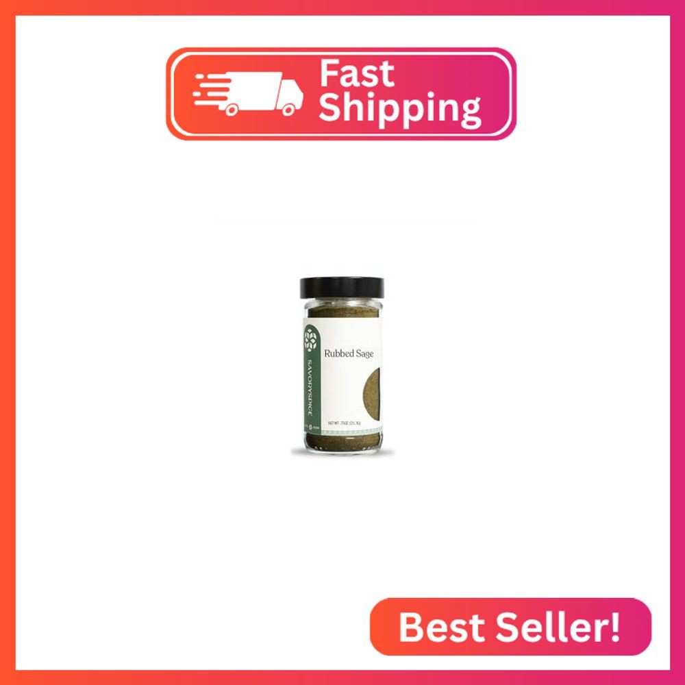 Savory Spice Rubbed Sage (0.75 oz) – Dried Sage Leaves Seasoning for Sausage, Dr