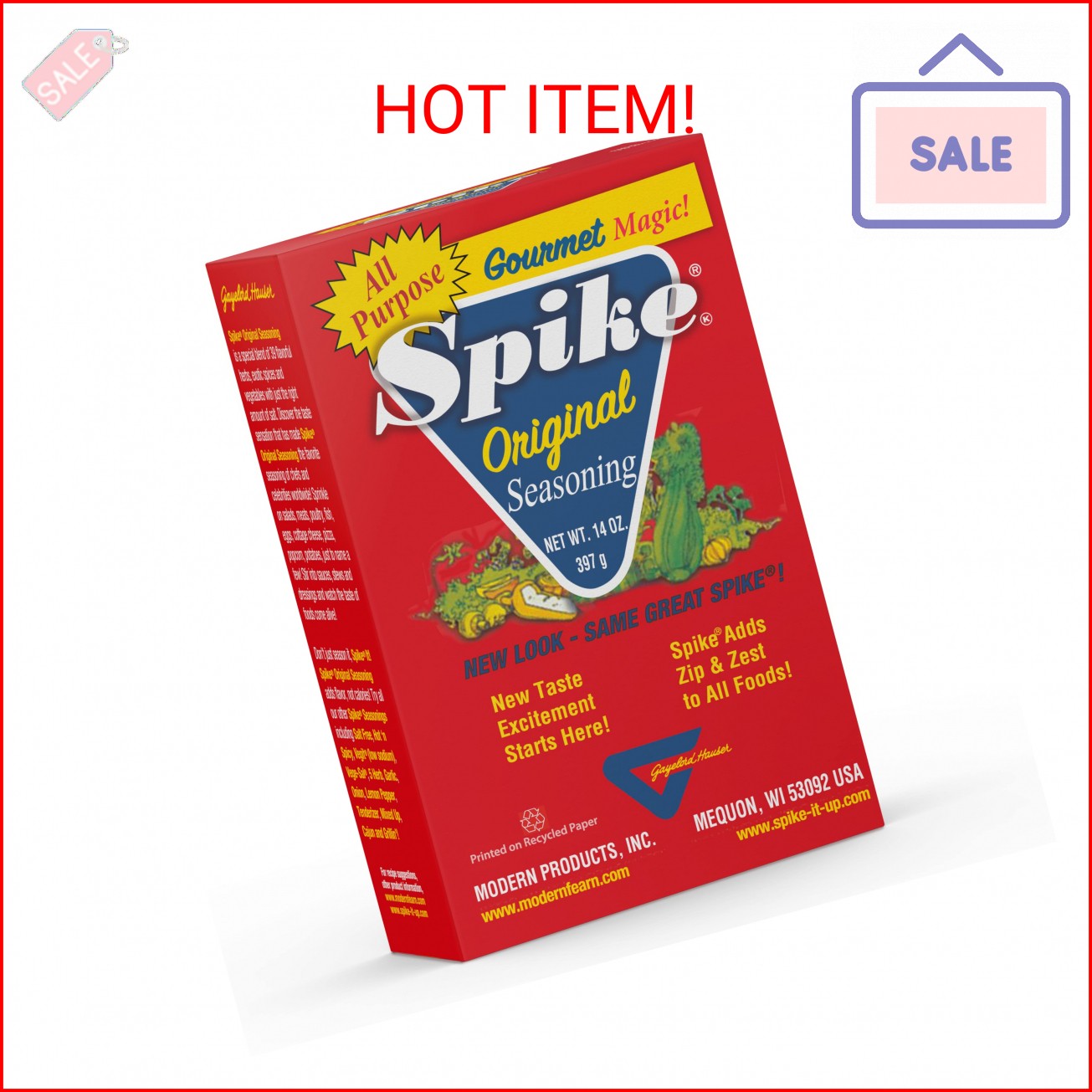 Spike Original All-Purpose Seasoning Salt, Herb, Veggie & Spice Blend – MSG-Free