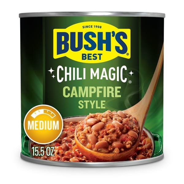 Bush’s Campfire Style Chili Magic Starter Pack 3 Cans 15.5 Oz Vegetarian Glut…