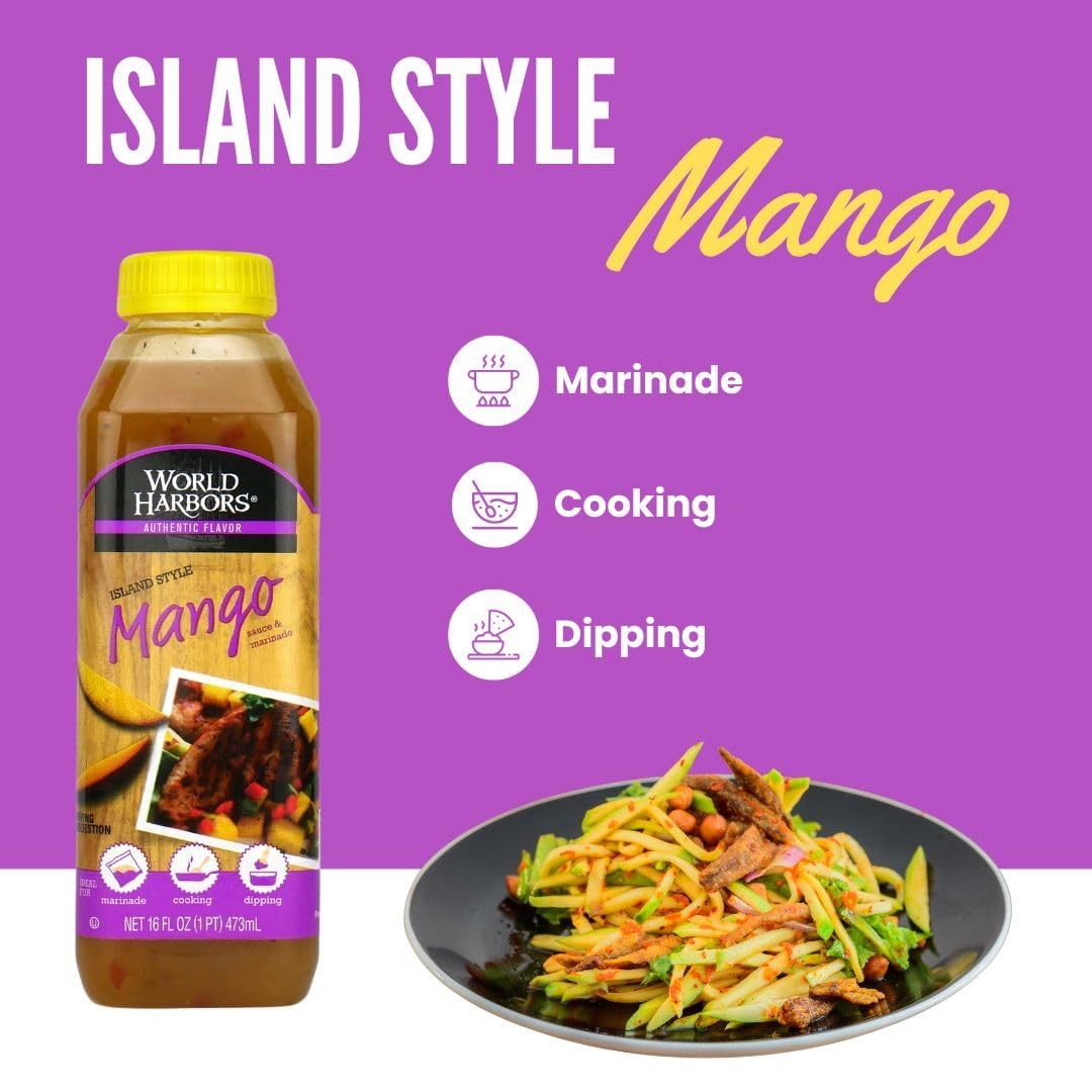 Island Mango Sauce & Marinade – Low-Calorie, Sweet & Tangy Perfect Sauce for …