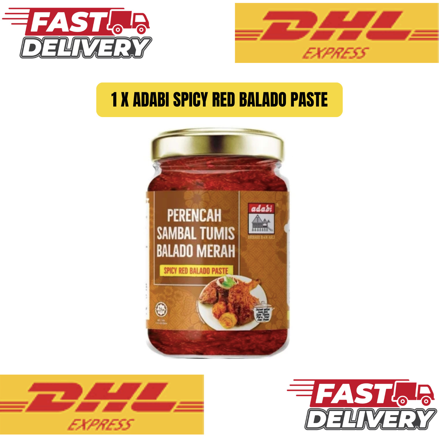 1X ADABI PERENCAH SAMBAL TUMIS BALADO MERAHFREE SHIPDHL