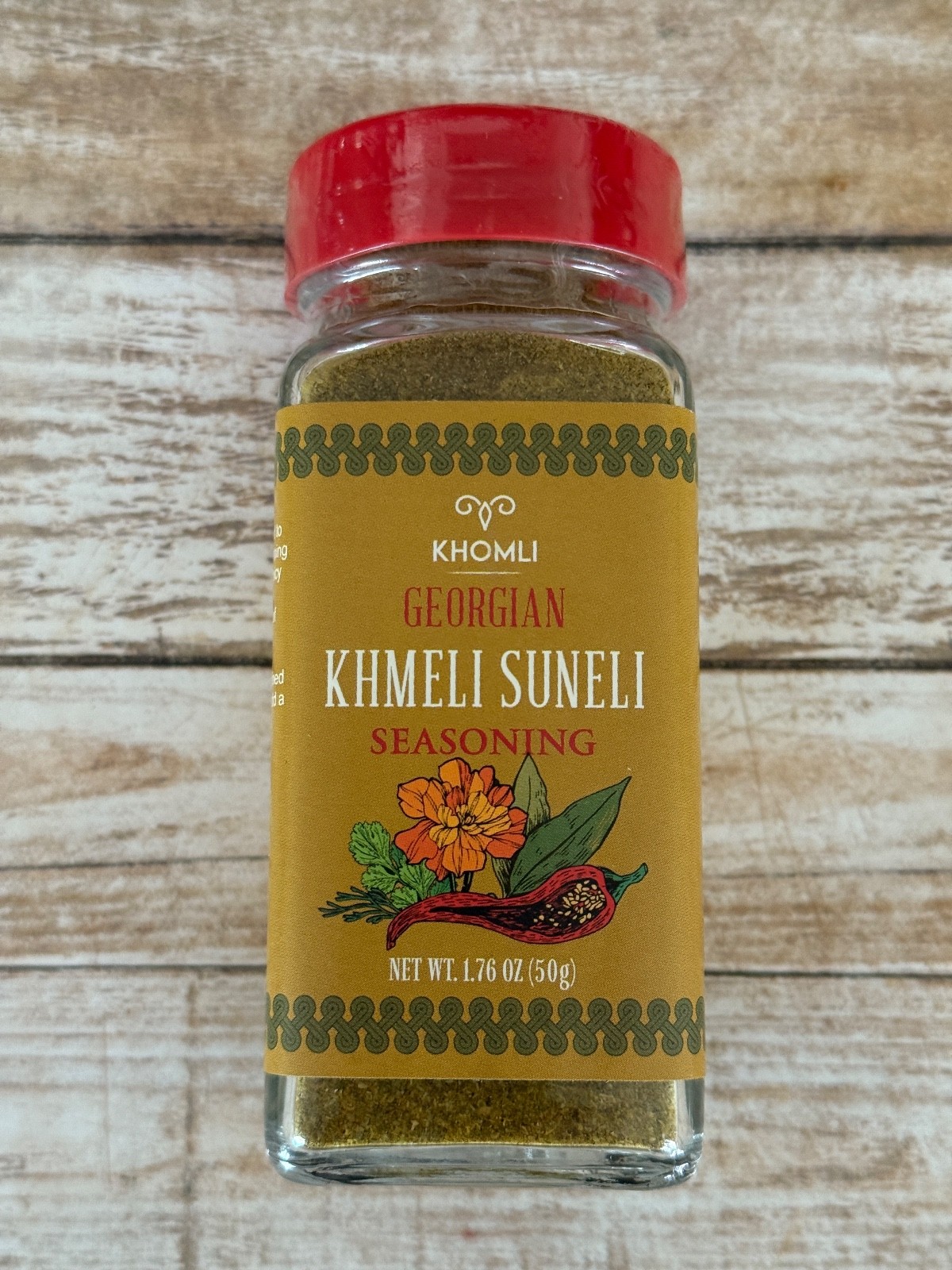 KHMELI SUNELI, Georgian Seasoning, Net Wt. 1.76oz (50g), Khomli Brand