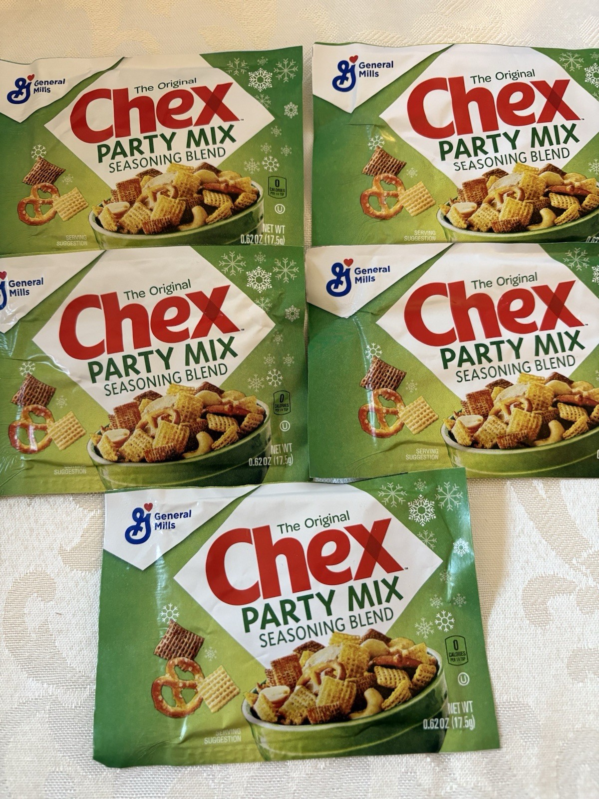 5 PACKAGES The Original CHEX Party Mix Seasoning Packet Exp 06/2027
