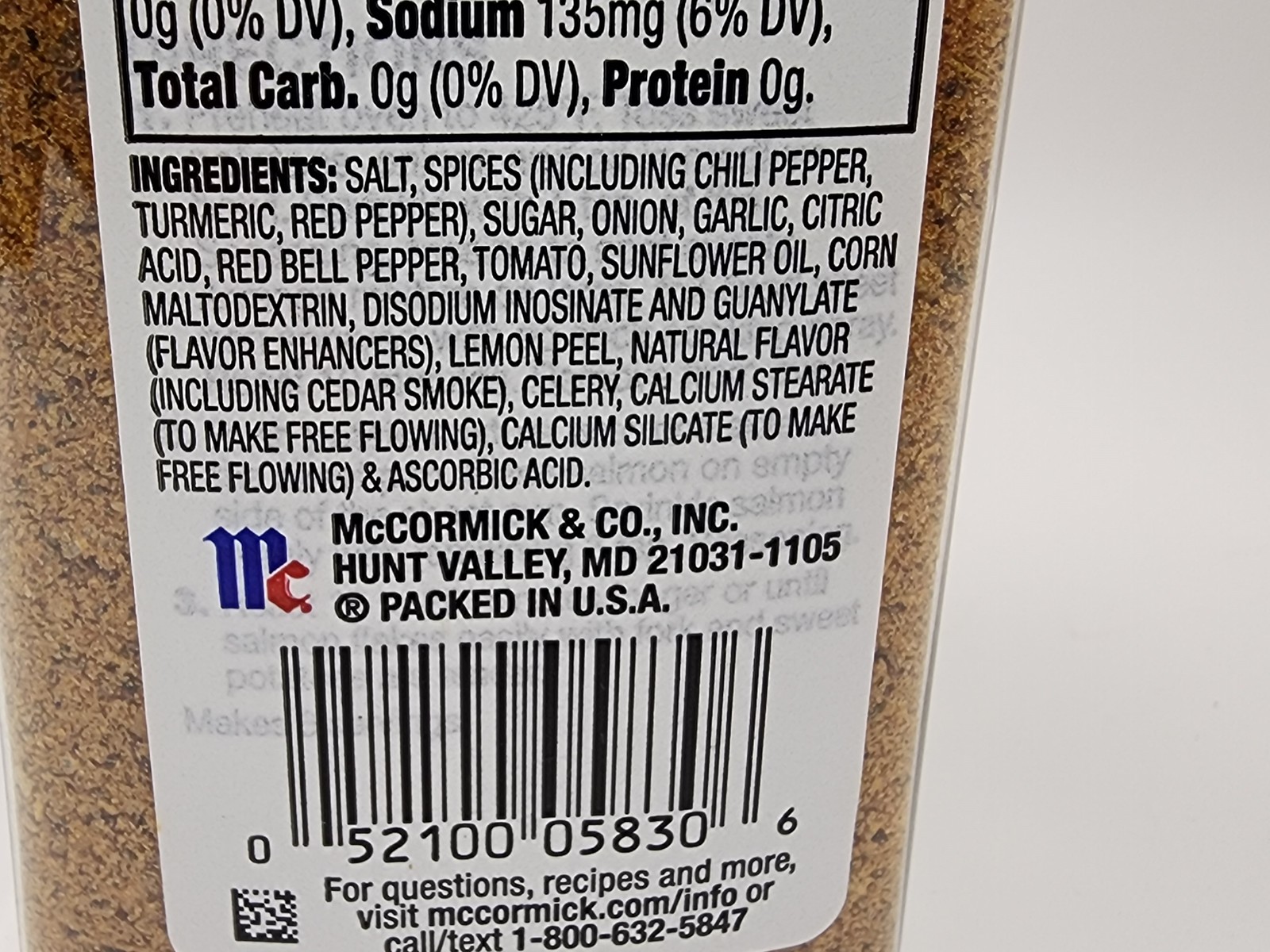 McCormick Smoky Cedar & Citrus Naturally Flavored Seasoning 12.75 oz (361g)