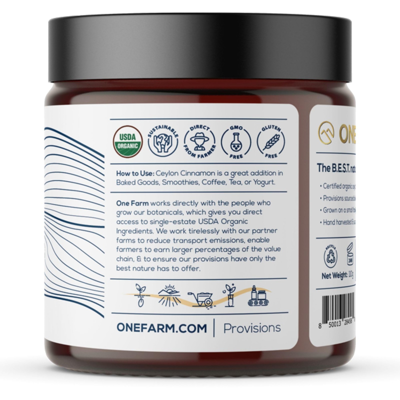 One Farm by WAAYB Organic Ceylon Cinnamon, Single Estate, Freshly Ground…
