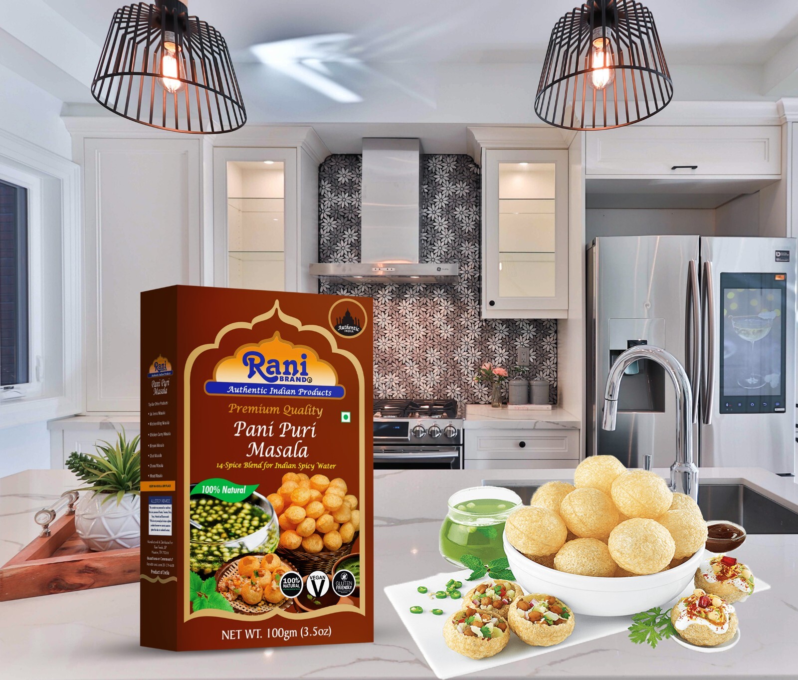 Rani Pani Puri Masala (14-Spice Blend for Indian Spicy Water) 3.5oz (100g)