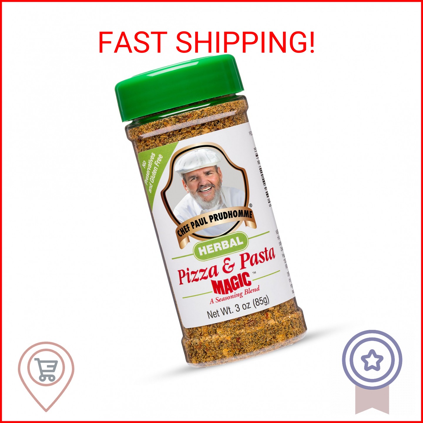 Chef Paul Magic Seasoning Blends Herbal Pizza & Pasta Magic | Italian Seasoning